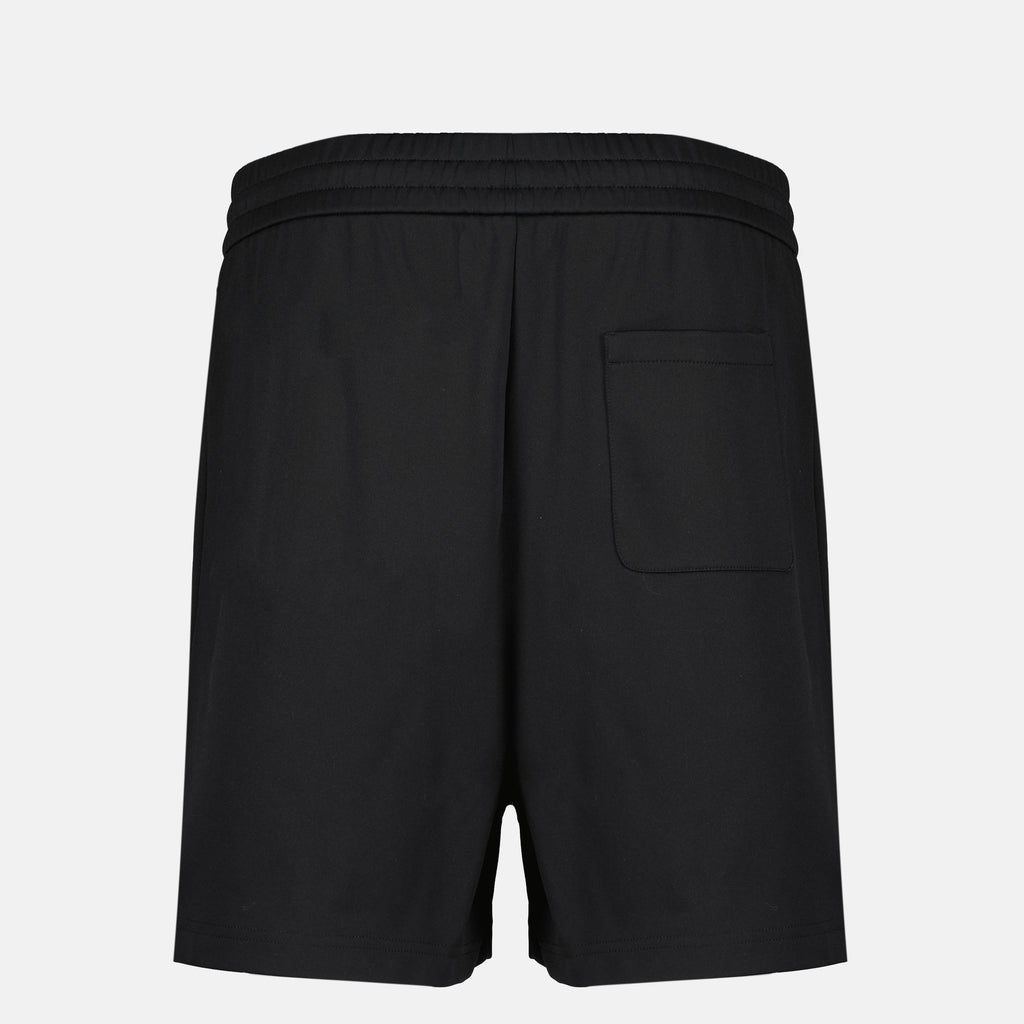 Immagine dei pantaloni corti in cotone nero del marchio Fendi per Uomo - Collezione Primavera-Estate 2026 - Vista Retro