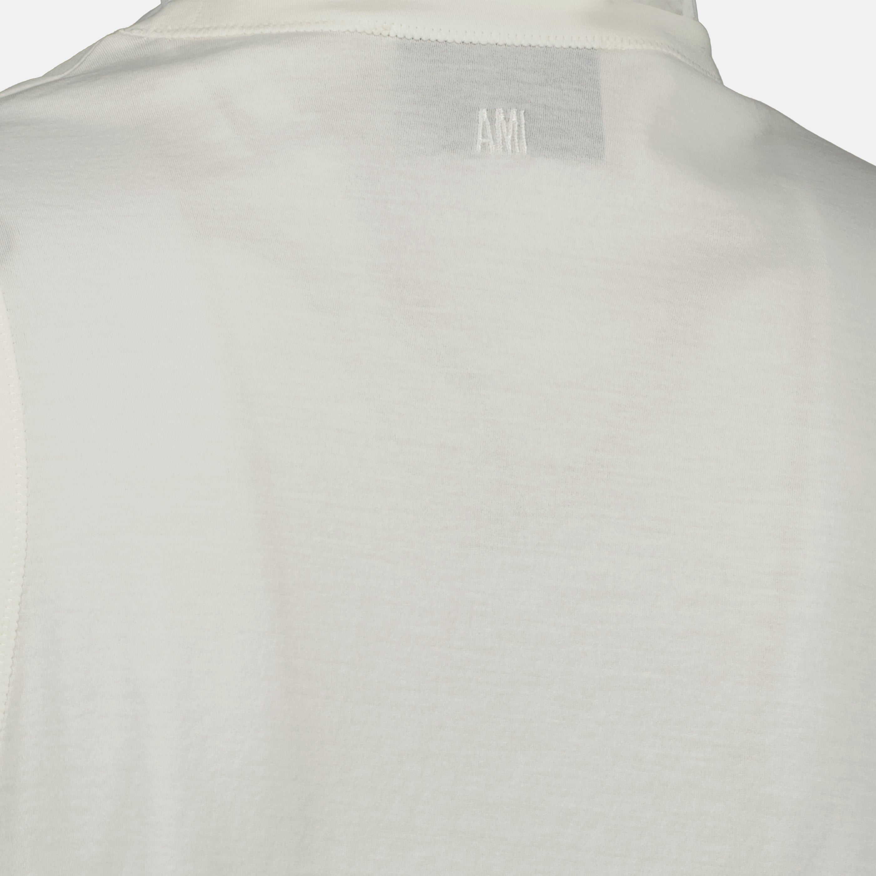 Image de l'article Débardeur blanc en coton de la marque Ami PARIS pour Homme - Saison Printemps-Été 2026 - Vue détaillée_2