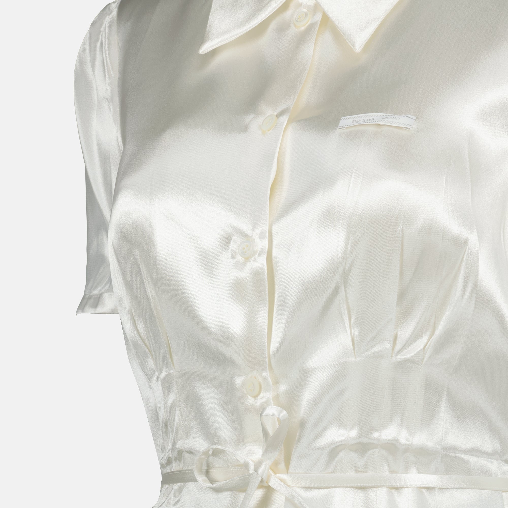Camisas Chemise en satin Prada Branco Femme