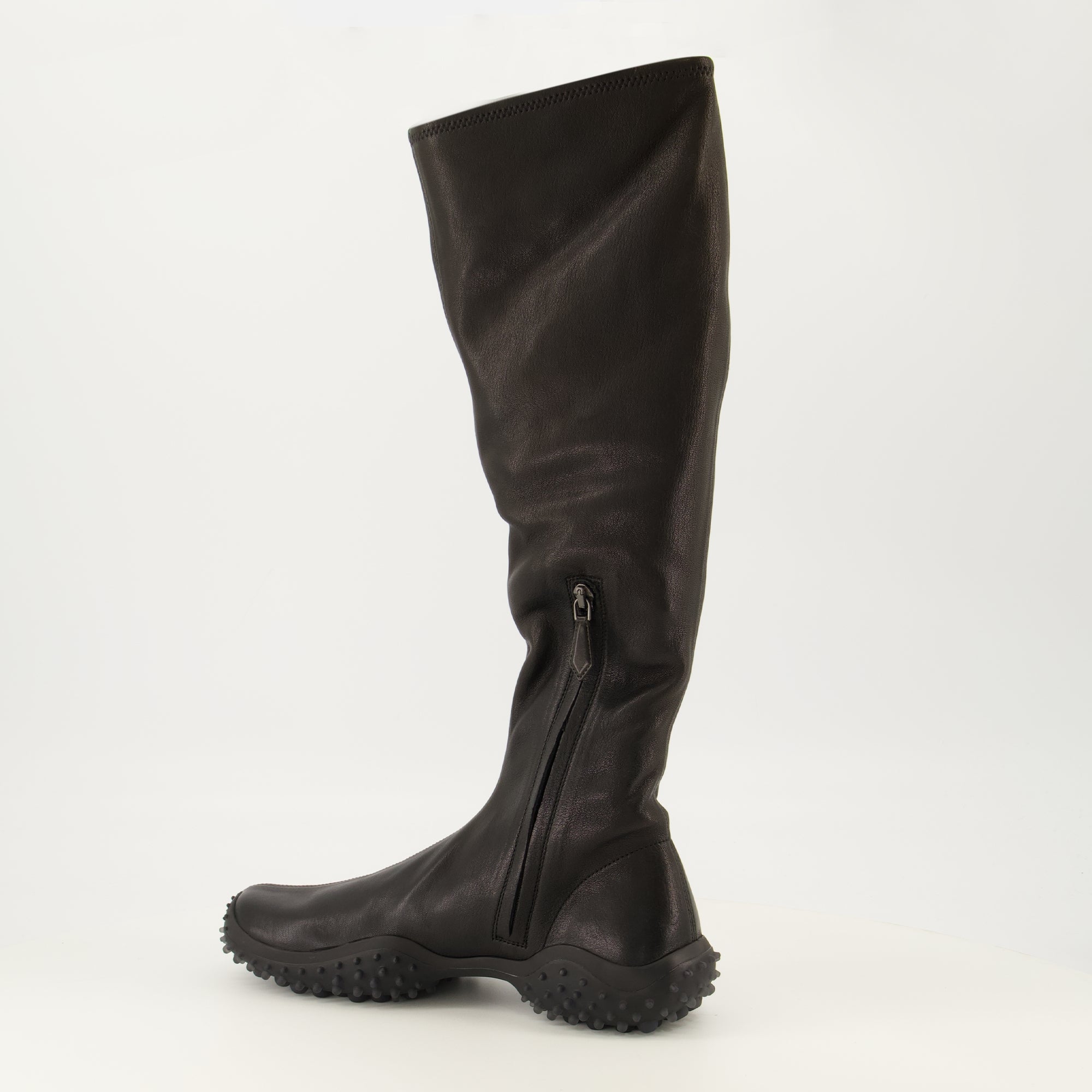 Bottes ブラックストレッチナッパレザーブーツ Miu Miu Noir Femme