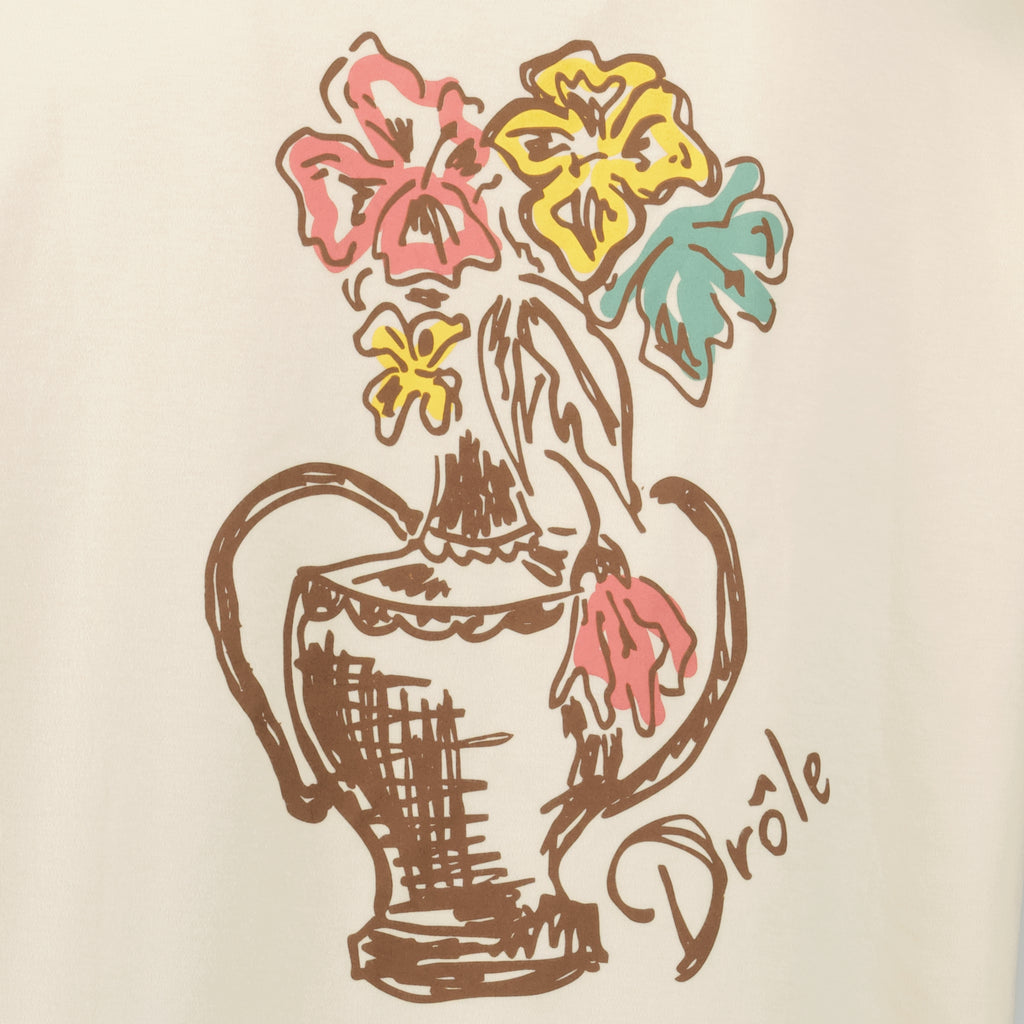 Image de l'article T-shirt beige Vase Havana de la marque Drole De Monsieur pour Homme - Saison Printemps-Été 2026 - Vue détaillée_2