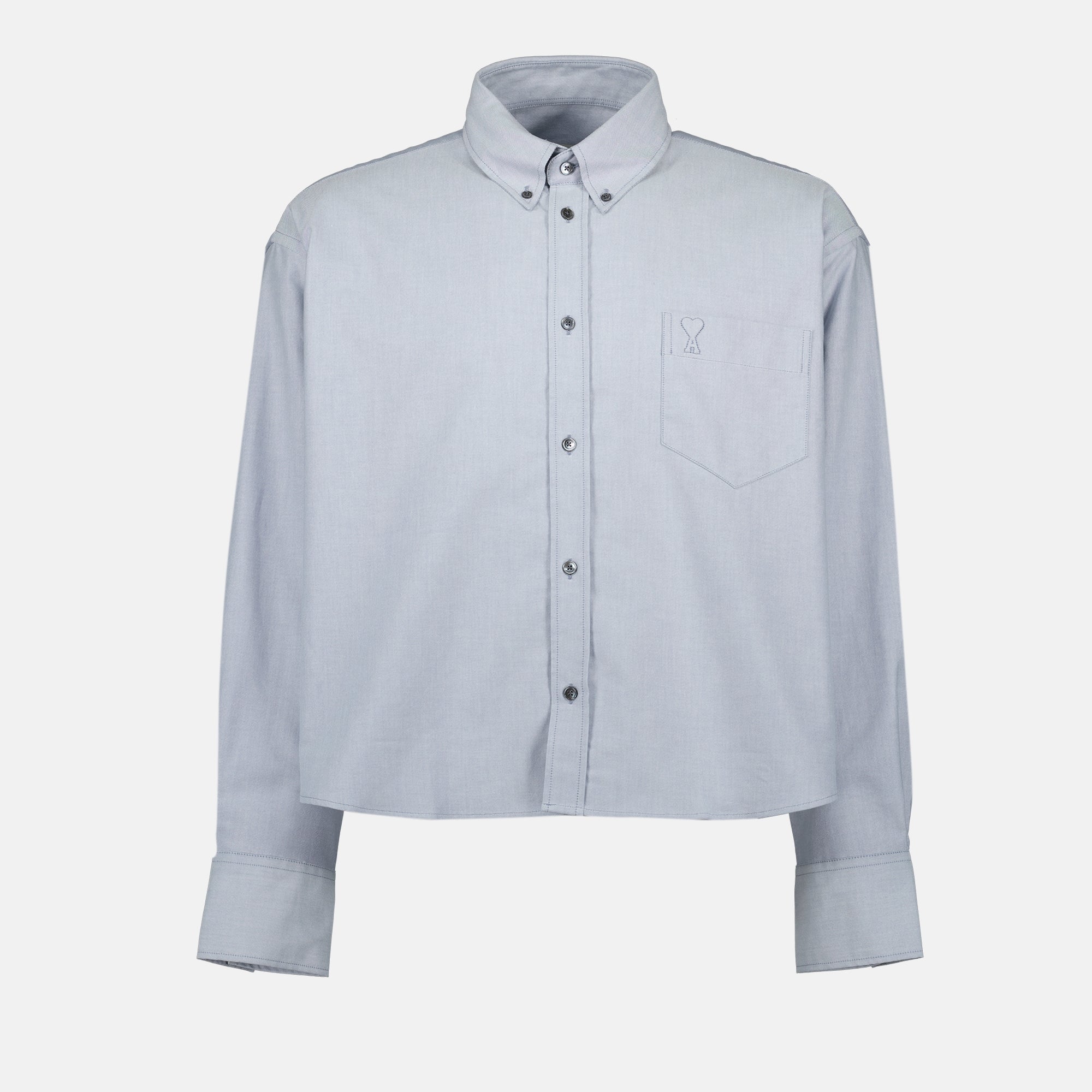 Camisas Camisa Corta Oversized Ami PARIS Gris Unisexo