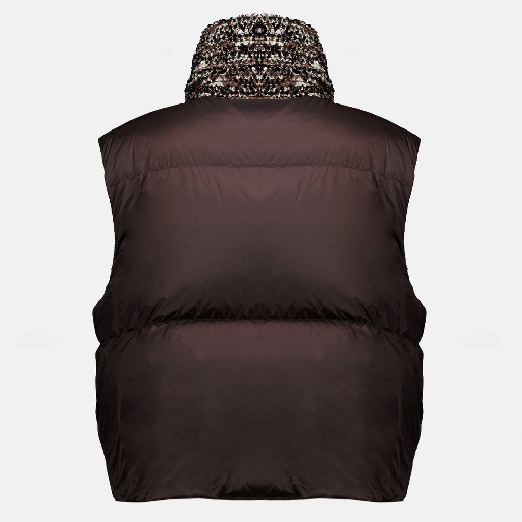 Manteaux Doudoune 2 en 1 Poetique à sequins Moncler Marron Femme