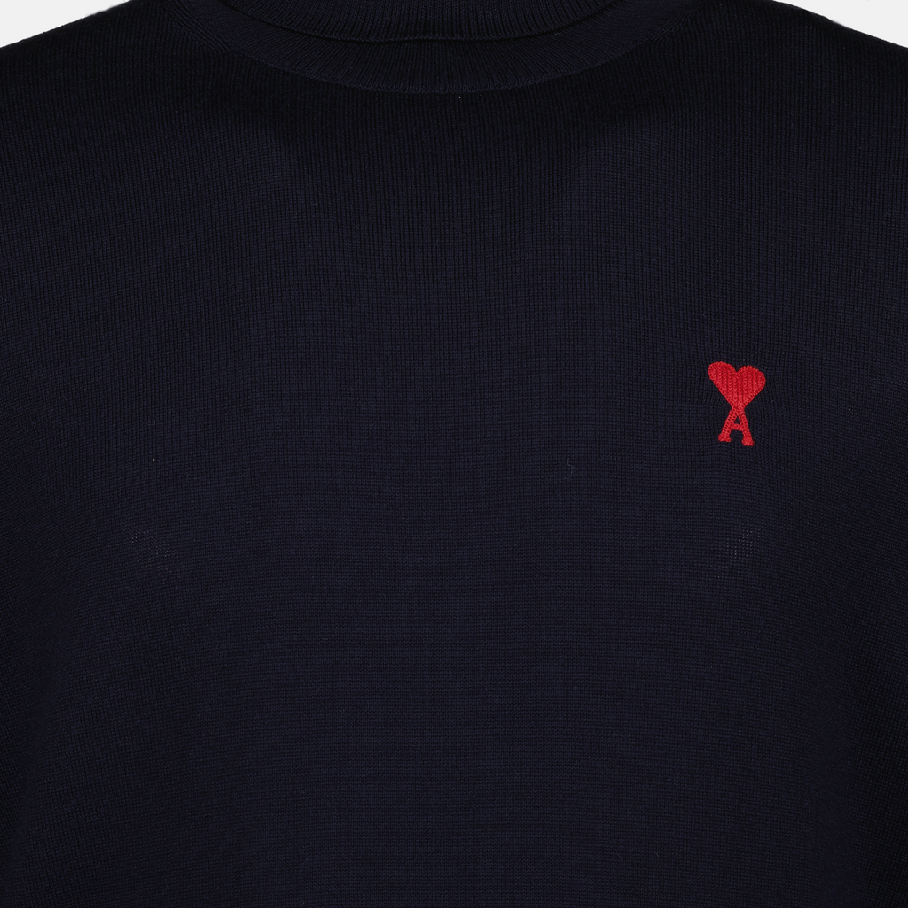 Maille Pull Ami de coeur Ami PARIS Bleu Homme