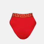 Strandmode Hochgeschnittener Bikini-Unterteil Versace Rot Damen