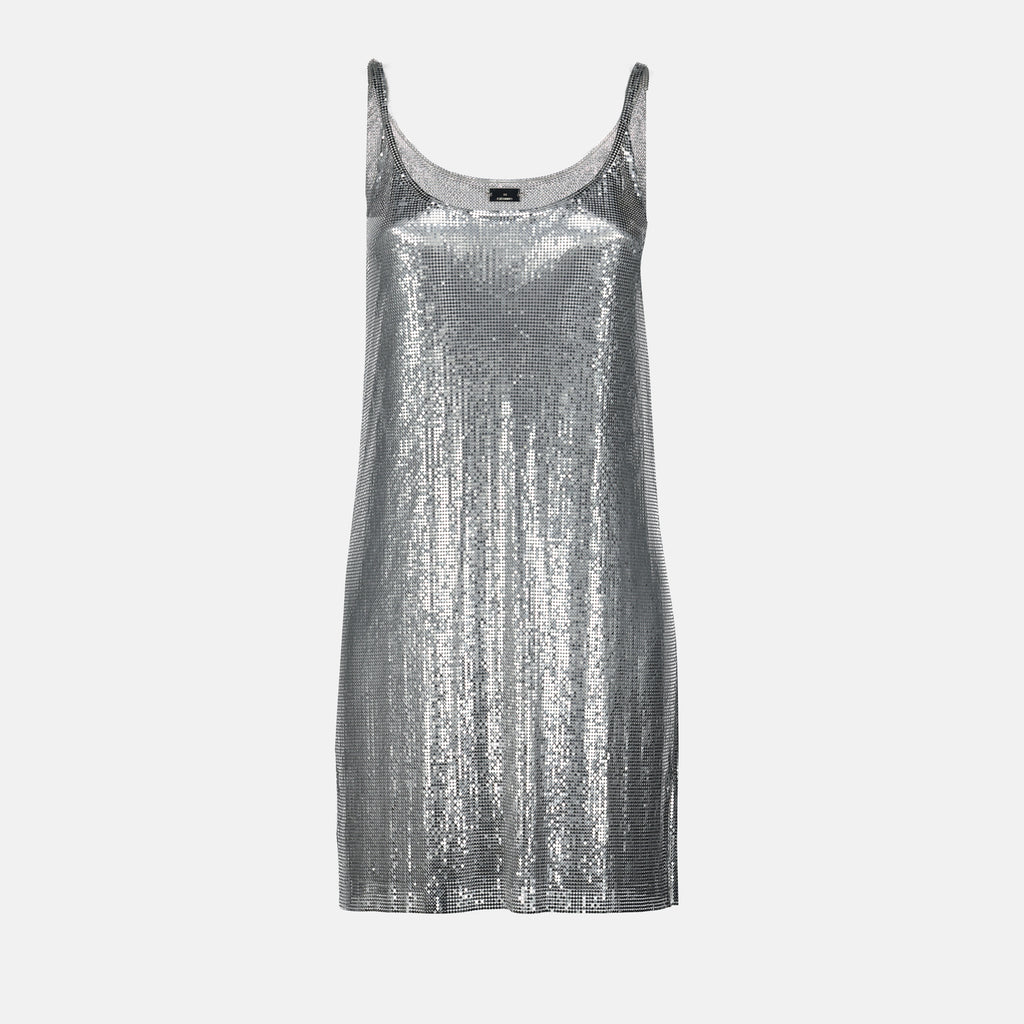 Abiti Abito in Maglia Metallica Rabanne Argento Femme