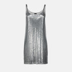 Abiti Abito in Maglia Metallica Rabanne Argento Femme