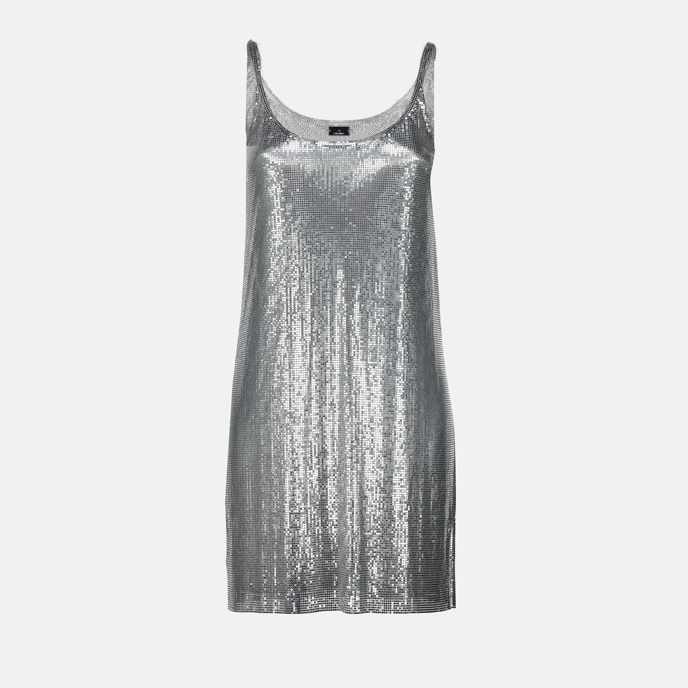 Vestidos Vestido de Malha Metálica Rabanne Prata Femme