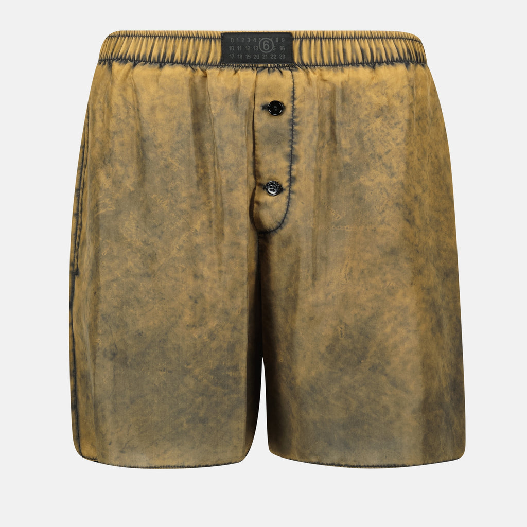 Shorts Silk Shorts Mm6 Brown Femme