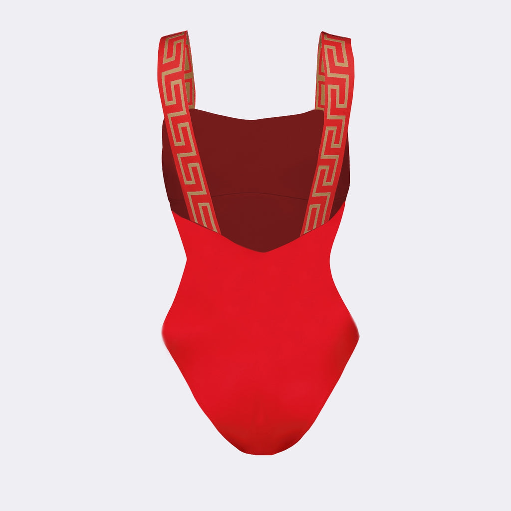 Beachwear Maillot de bain Greca Versace Rouge Femme