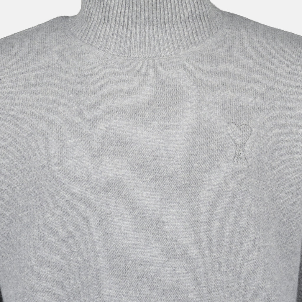 Image de l'article Pull à col roulé de la marque Ami PARIS pour Unisex - Saison Automne-Hiver 2025 - Vue détaillée_5