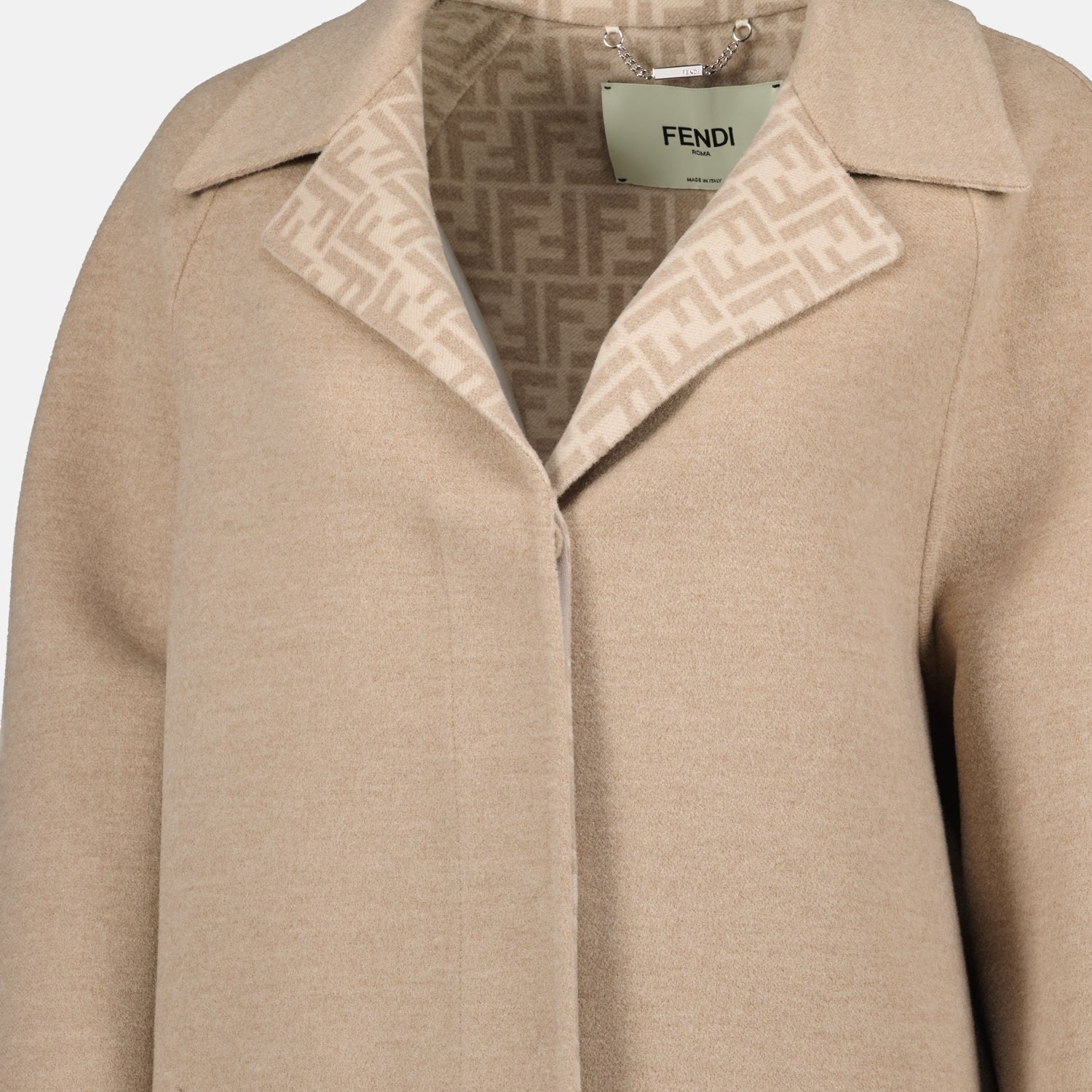 Manteaux Manteau en laine Fendi Beige Femme