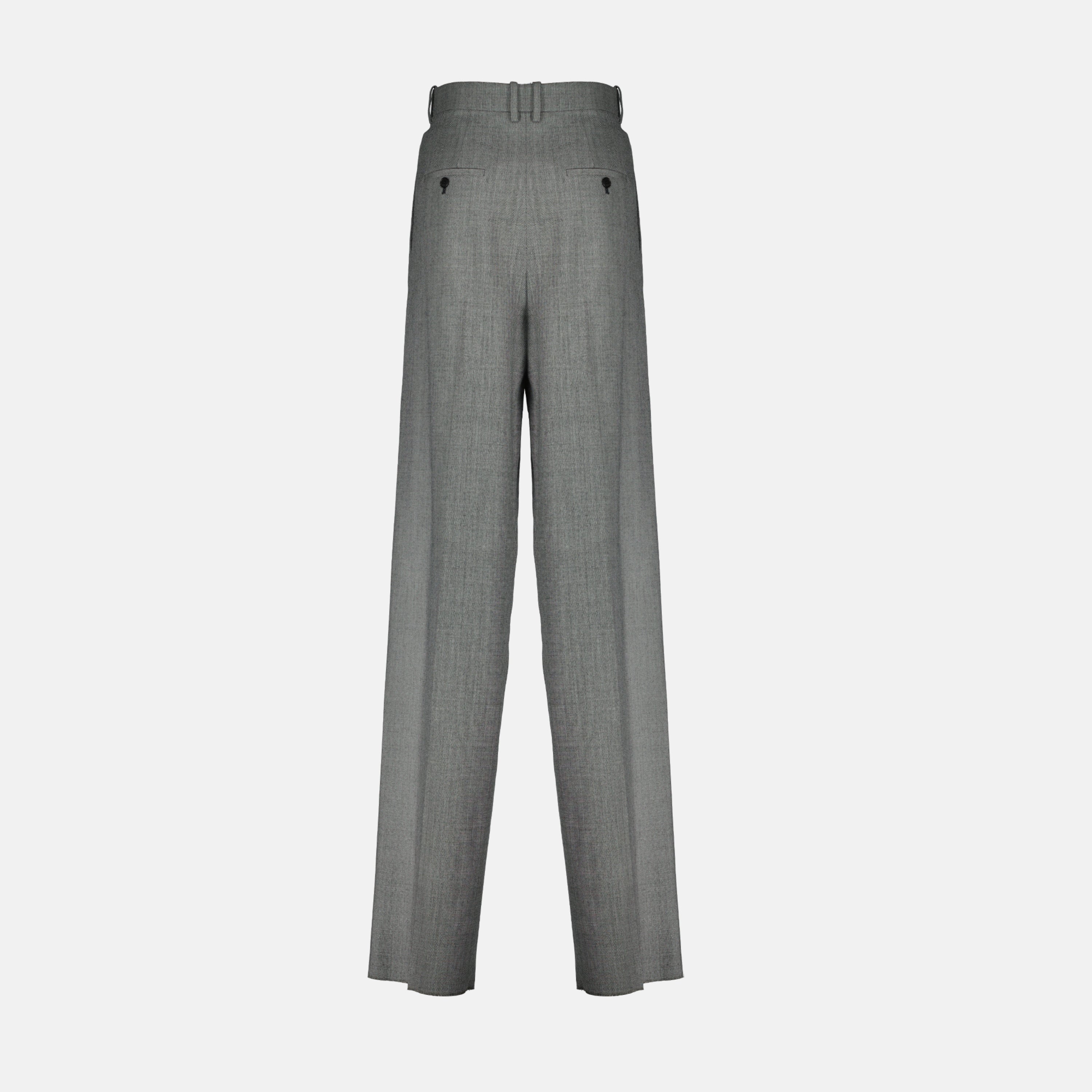 Pantalons Pantalon en laine Saint Laurent Gris Femme