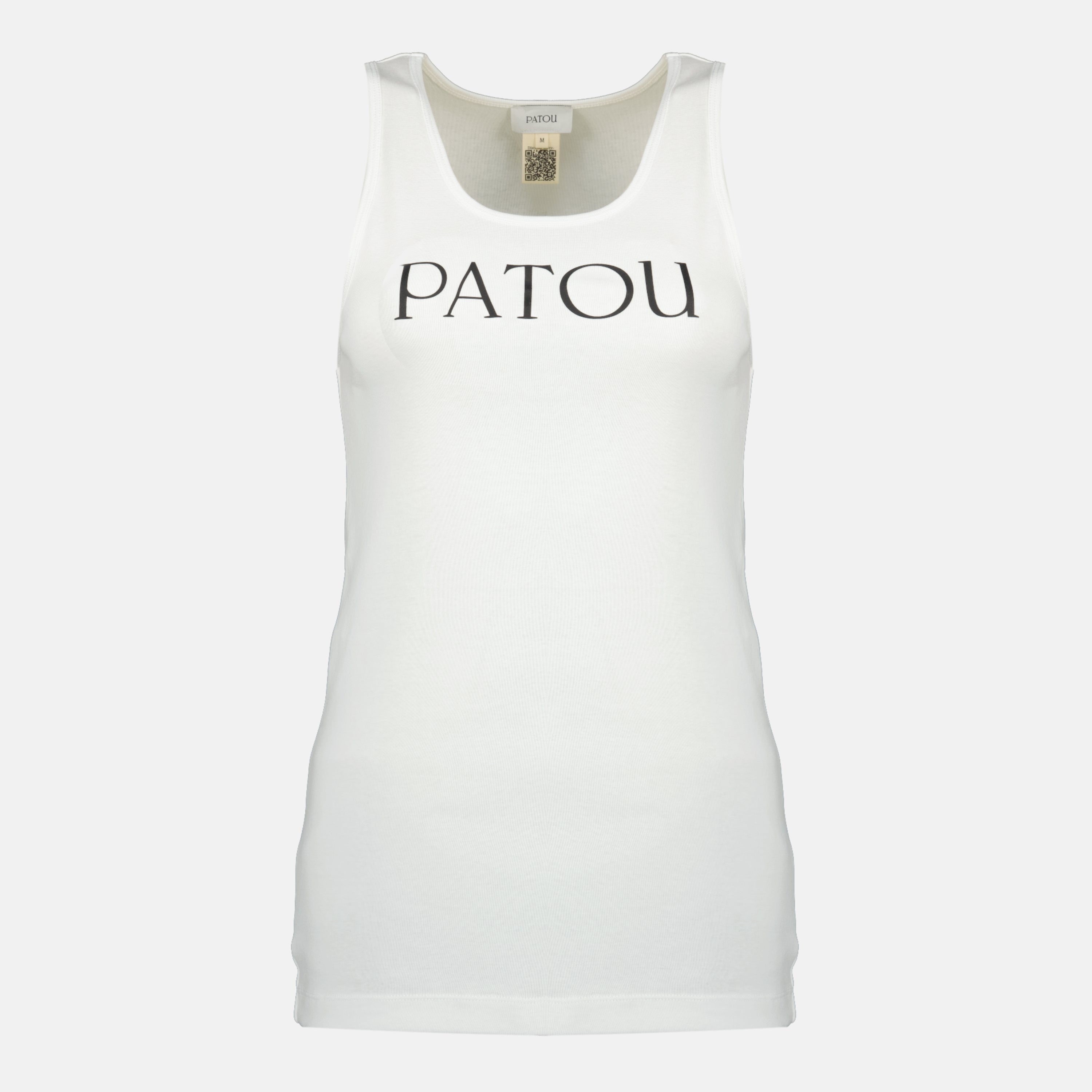 Image de l'article Débardeur côtelé blanc de la marque Patou pour Femme - Saison Printemps-Été 2026 - Vue de Face