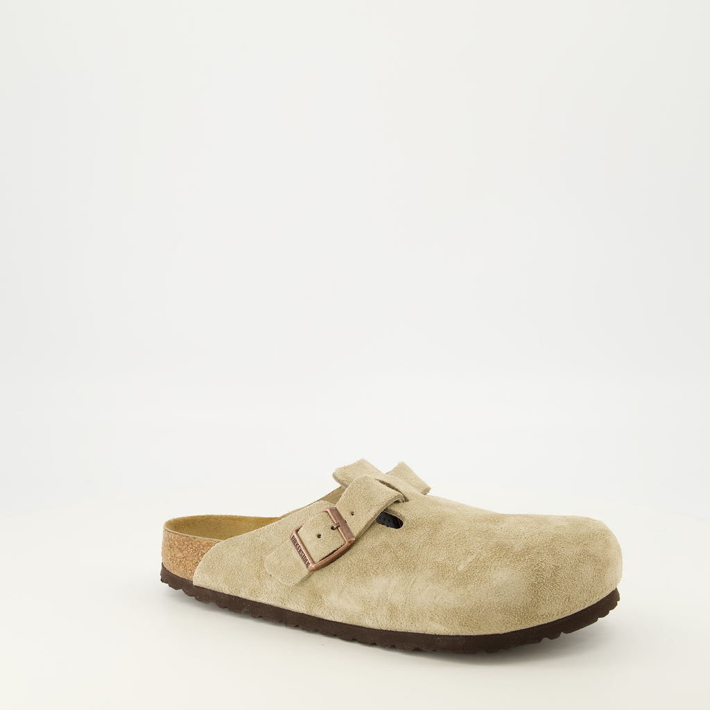 Chaussures ouvertes Mule Boston Beige Birkenstock Beige Unisexe