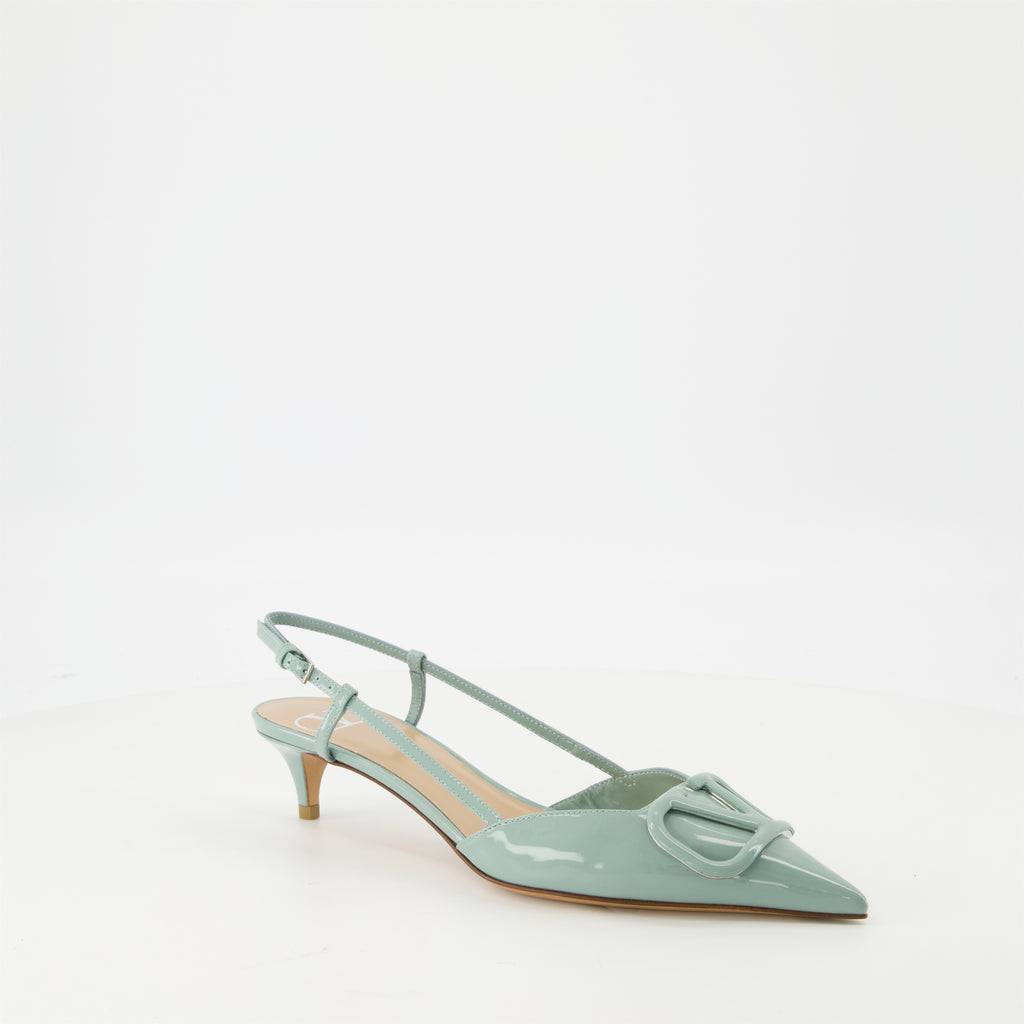 Sapatos de salto VLogo Pumps Valentino Garavani Verde Femme