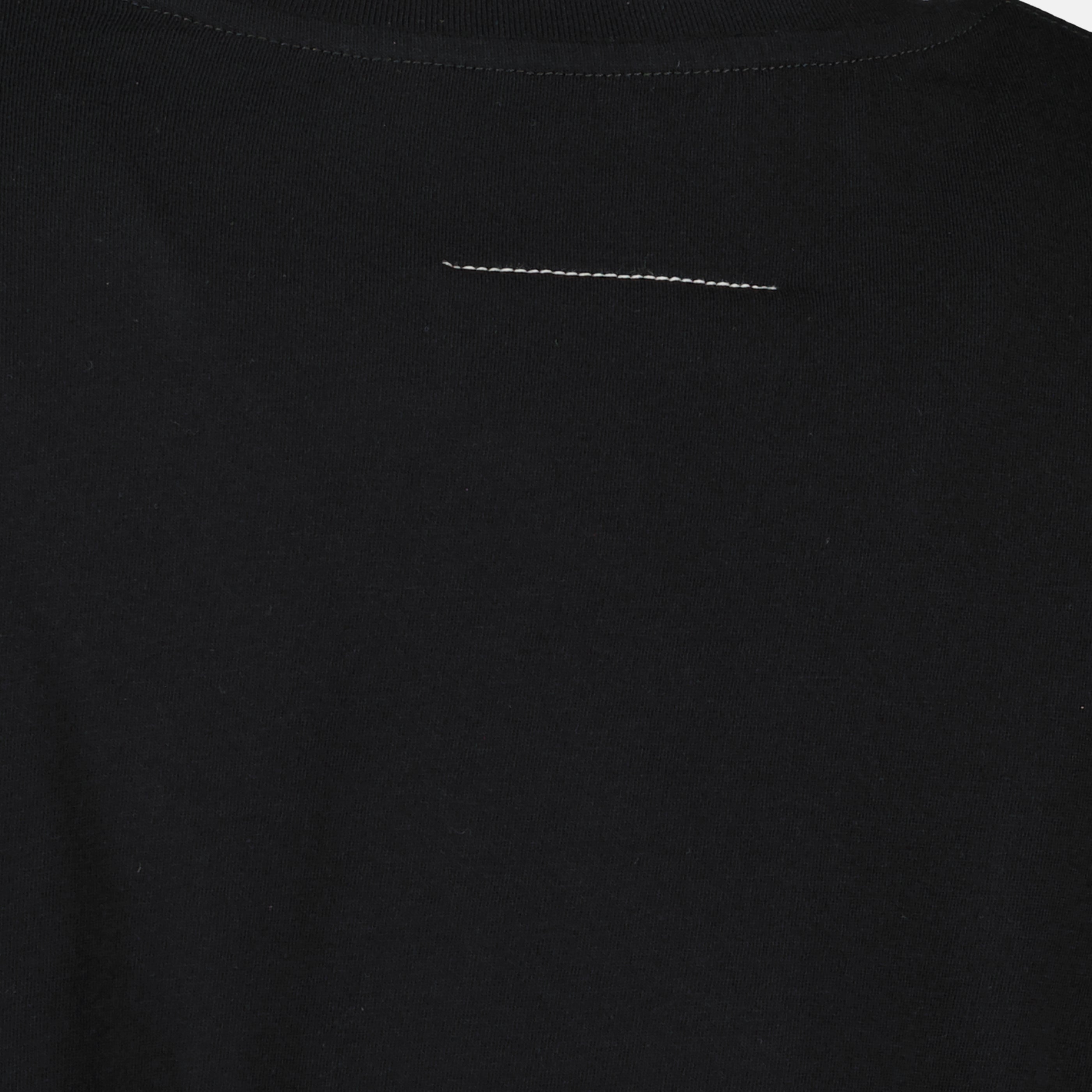 T-shirts ブラックコットンシグネチャーTシャツ Mm6 Noir Femme