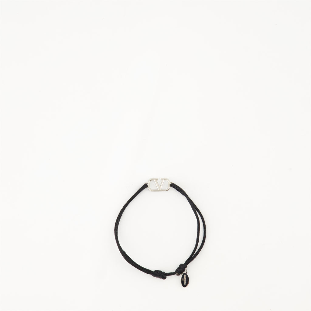 Bijoux Bracelet cordon Vlogo Valentino Garavani Noir Homme