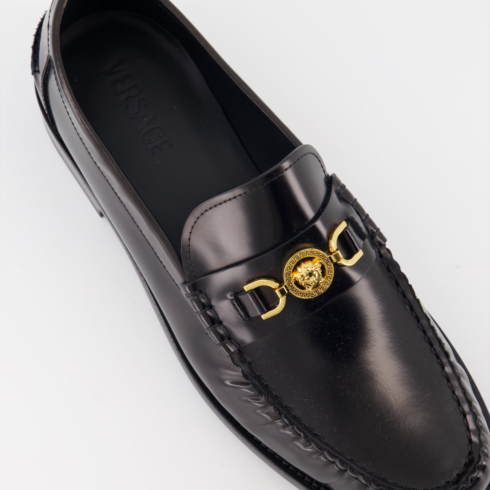 Mocassins Mocassins Medusa '95 en cuir Versace Noir Homme