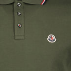 Polos Polo con Logo y Ribete Moncler Caqui Homme