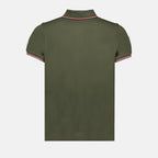 Polos Polo con Logo y Ribete Moncler Caqui Homme