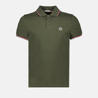 Polos Polo con Logo y Ribete Moncler Caqui Homme