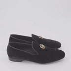 Mocassins Mocassins en velours Versace Noir Homme