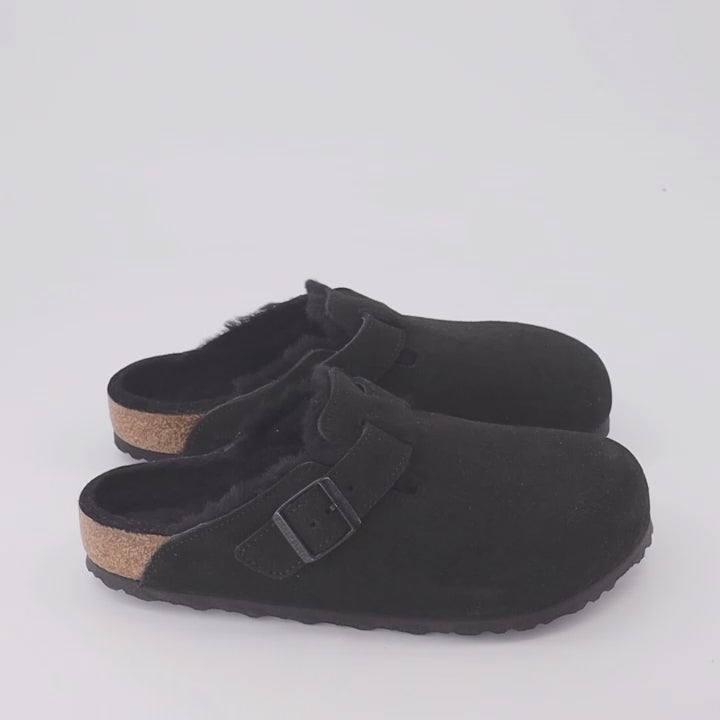 Chaussures ouvertes Mules Boston Birkenstock Noir Homme