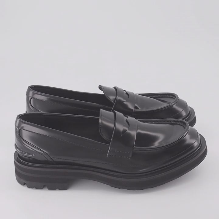 Mocassins Mocassins en cuir Alexander McQueen Noir Homme