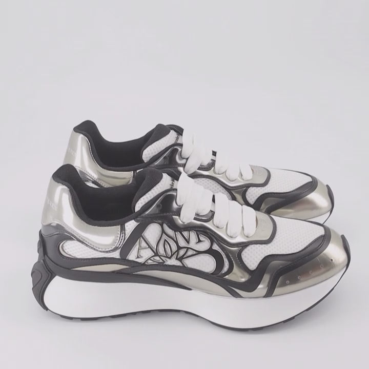 Sneaker Baskets Sprint Runner Alexander McQueen Silber Homme