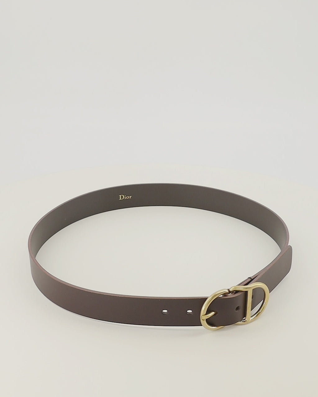 Ceintures Cinto de Couro Castanho CD Dior Marron Homme