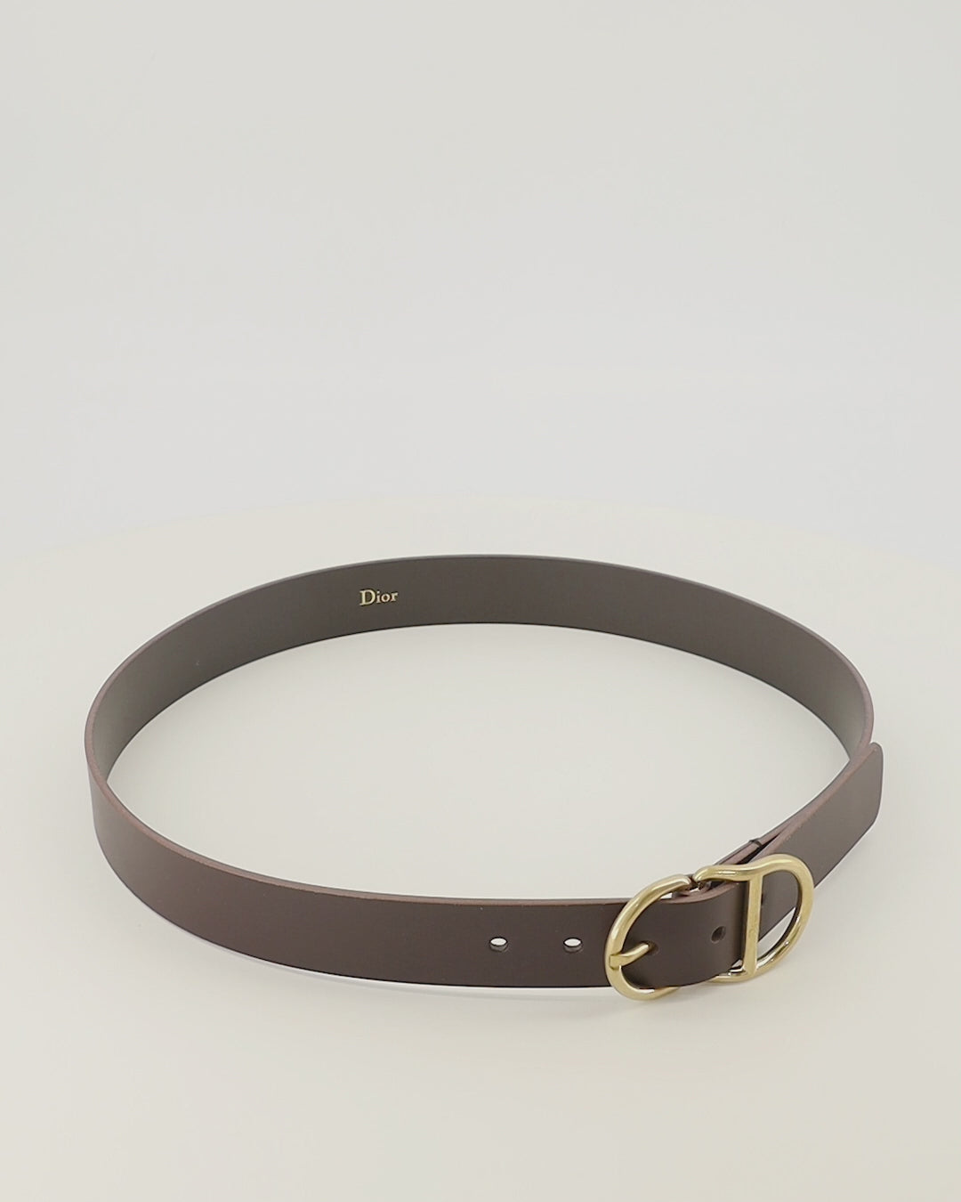Ceintures Cinto de Couro Castanho CD Dior Marron Homme