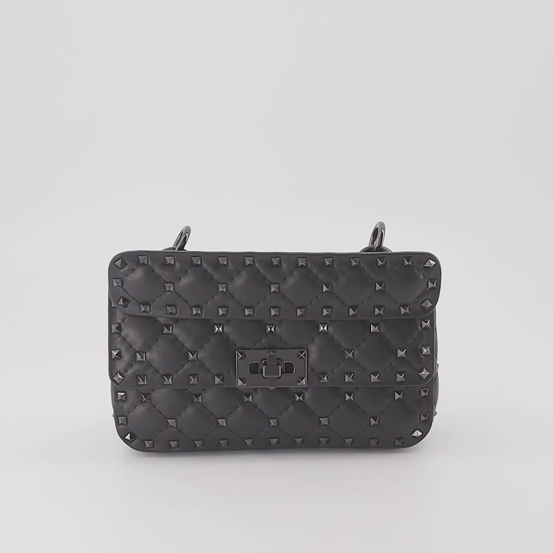 Handtaschen und schultertaschen Sac Rockstud Spike Valentino Garavani Schwarz Femme