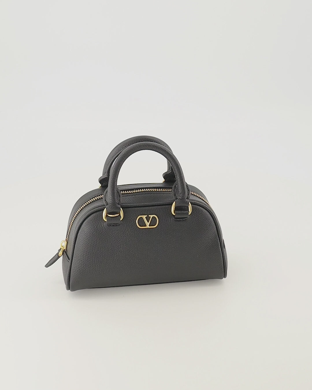 Sacs à main et épaule Mini VLogo Bowling Bag en Cuero Negro Valentino Garavani Noir Femme