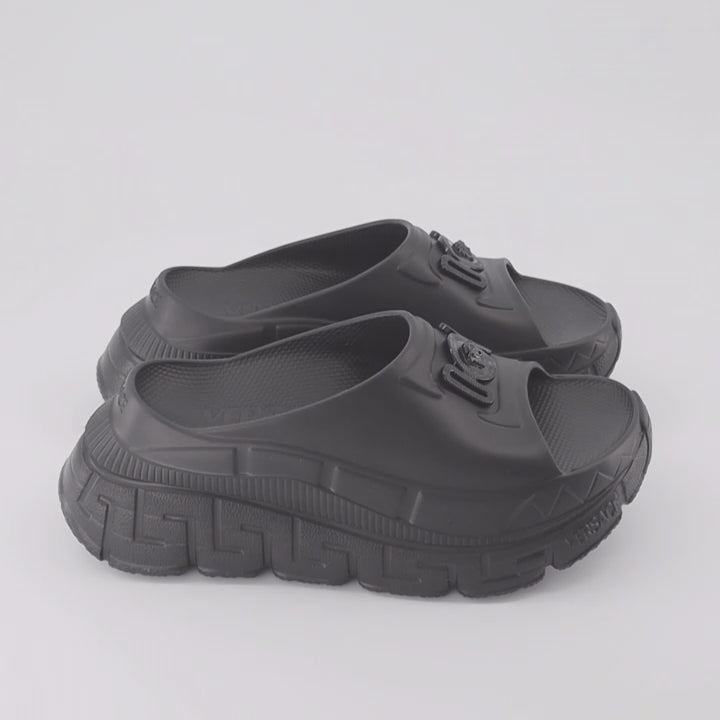 Sapatos abertos Claquettes Medusa '95 Versace Preto Femme