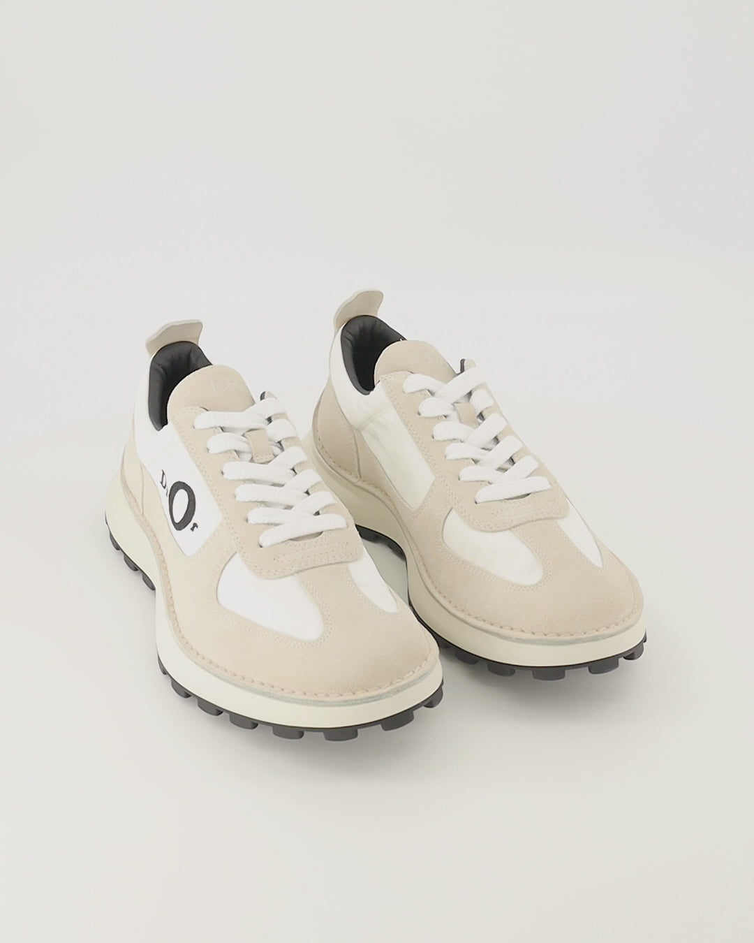 Baskets Zapatillas Dior Squash Beige en Piel Velours Dior Blanc Homme