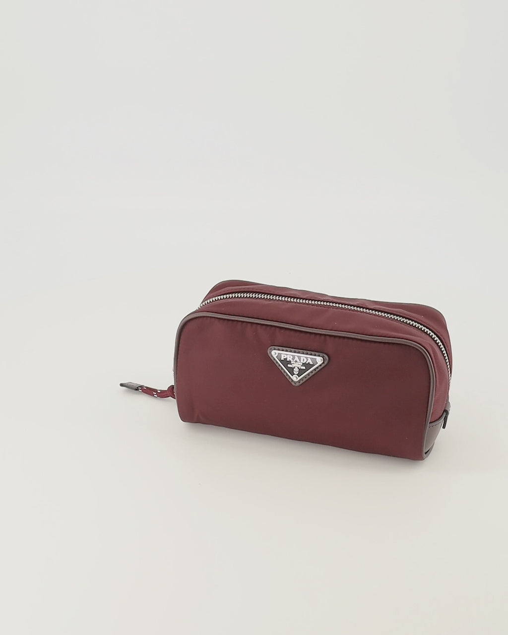 Pochettes SpeedRock Burgundy Pouch in Re-Nylon and Leather Prada Bordeaux Homme
