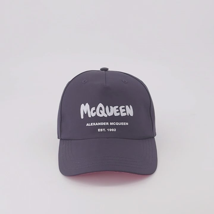 Chapeaux, casquettes et bonnets Casquette Graffiti Alexander McQueen Bleu foncé Homme