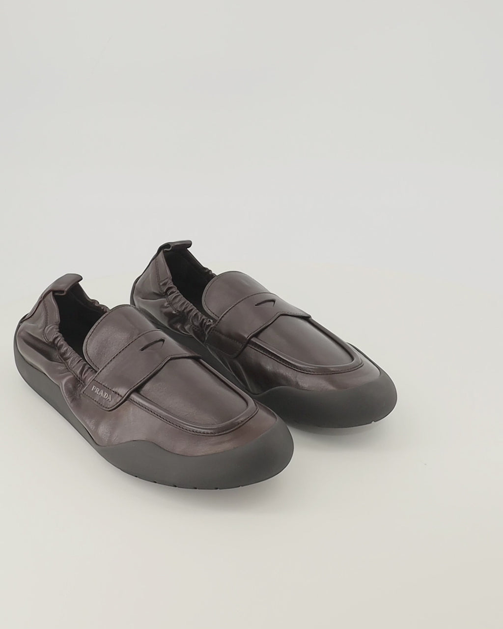 Mocassins Speedrock Mocassini in Pelle Marrone Prada Marron Homme