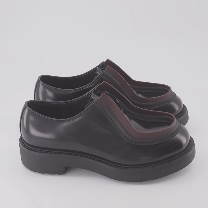 Sapatos sociais Chaussures à lacets Diapason Prada Preto Homme