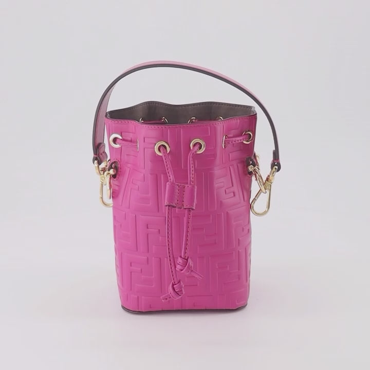 Bolsas bucket Sac Mon Trésor Fendi Rosa Femme
