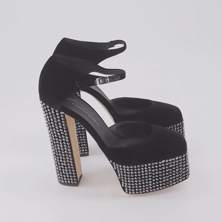 Escarpins Escarpins Bebe Strass Giuseppe Zanotti Noir Femme