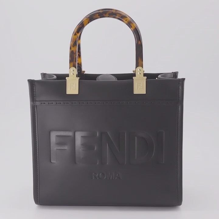Borse tote Sac cabas Sunshine Fendi Nero Femme