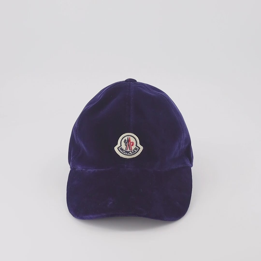 Chapeaux, casquettes et bonnets Casquette en velours Moncler Bleu Femme