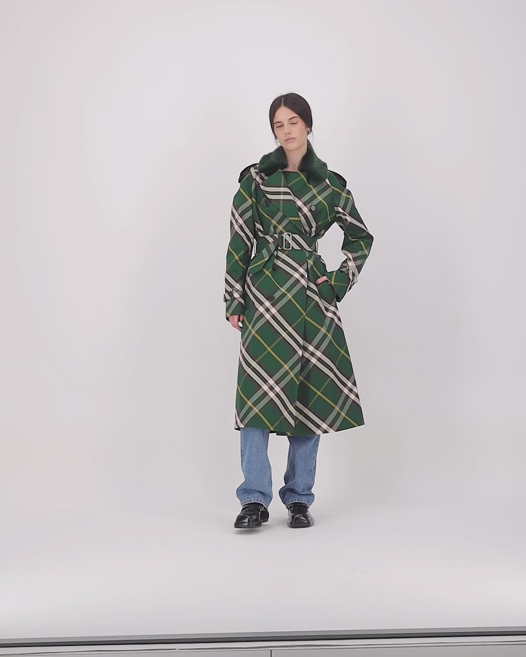 Pantalons Jean droit Burberry Bleu Femme