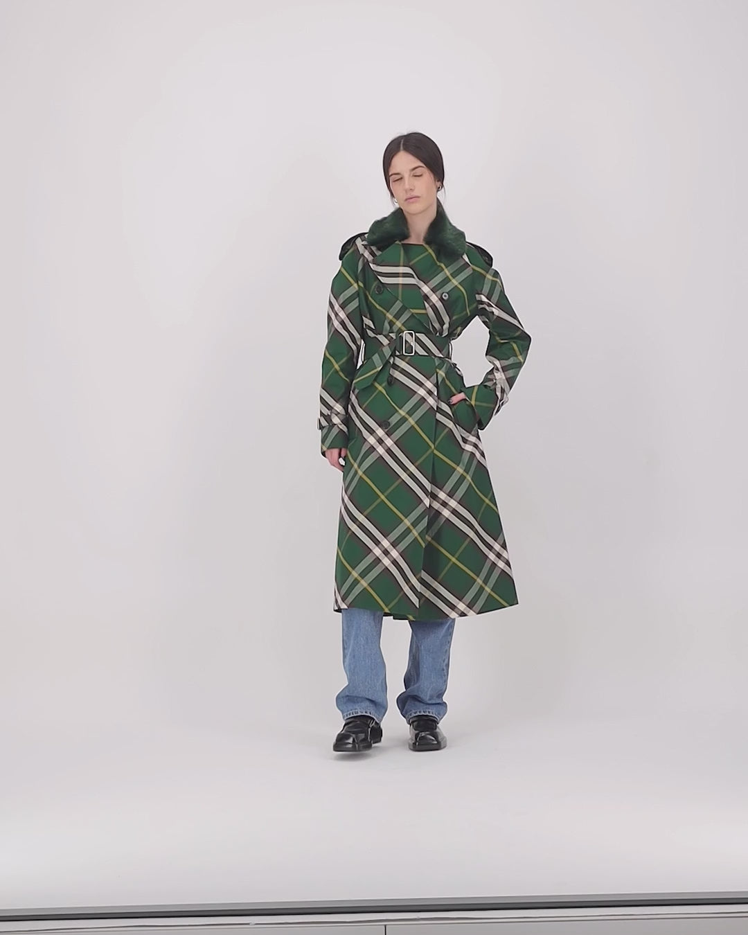 Pantalons Jean droit Burberry Bleu Femme