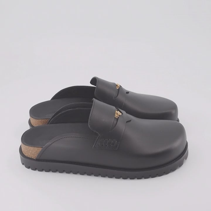 Zapatos abiertos Mules Medusa Versace Negro Homme