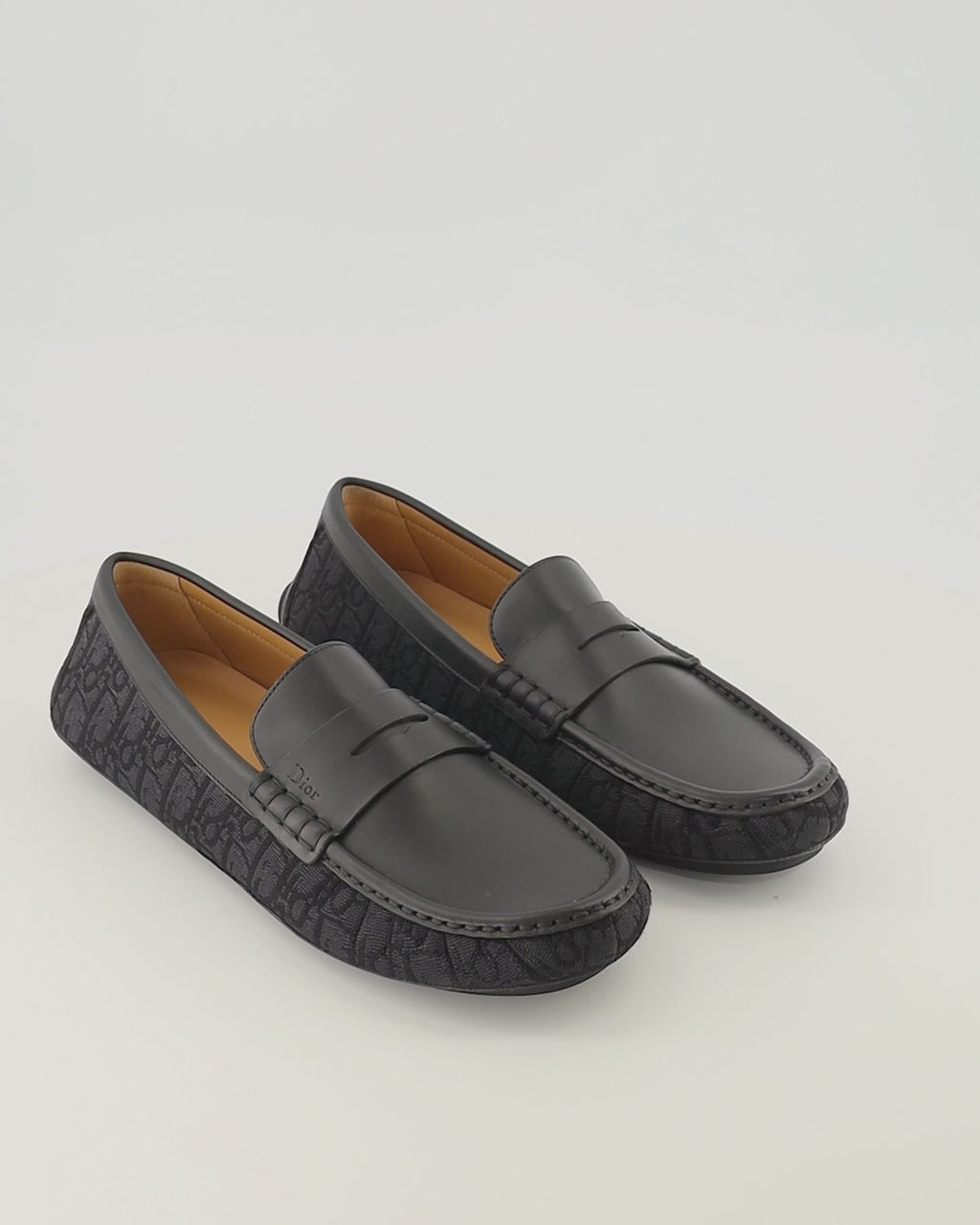 Mocassins Mocassins Roadie en cuir noir Dior Noir Homme