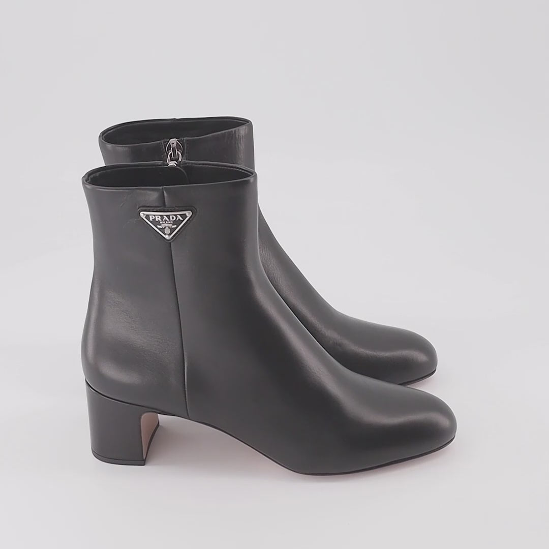 Ankle boots Leather Ankle Boots Prada Black Women