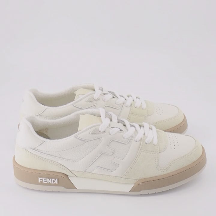 Baskets Baskets Fendi Match Fendi Beige Homme